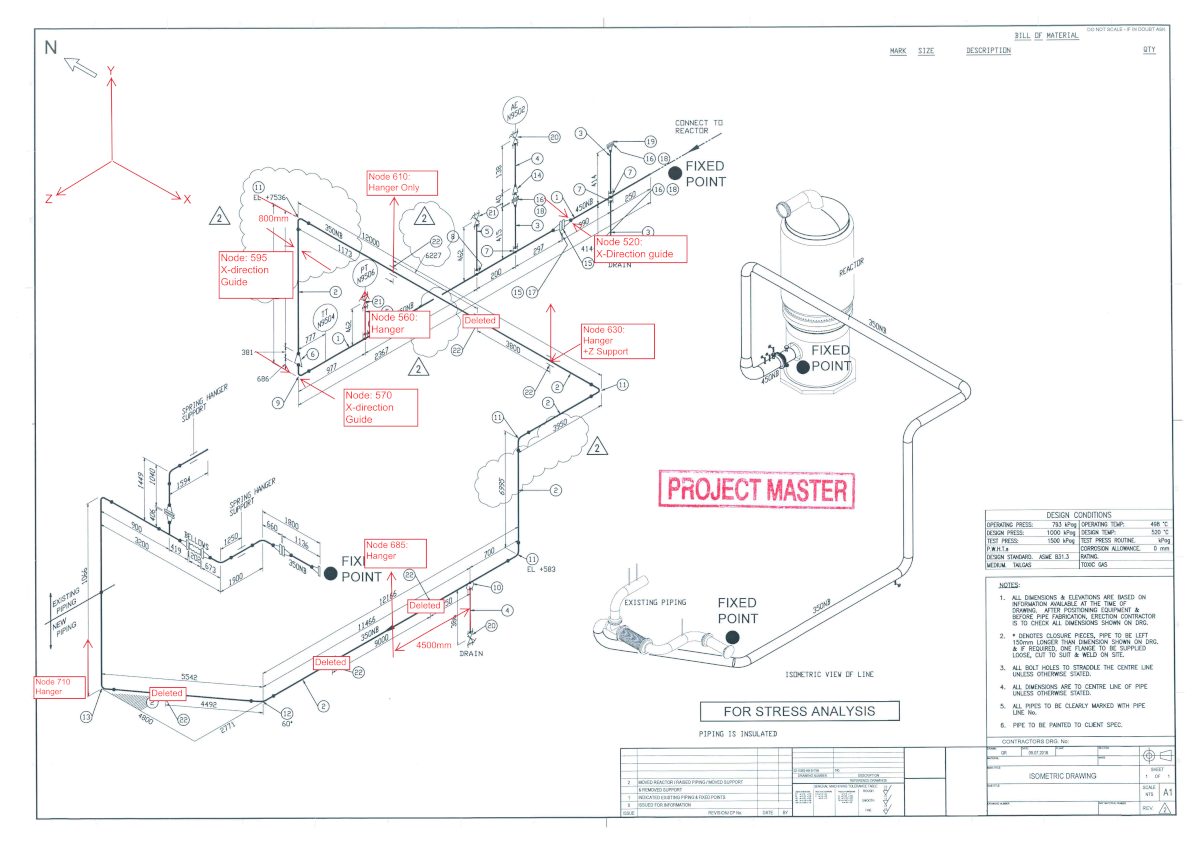 Redlined Iso drawing